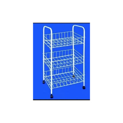 Rack Estantes Con Ruedas Blanco
