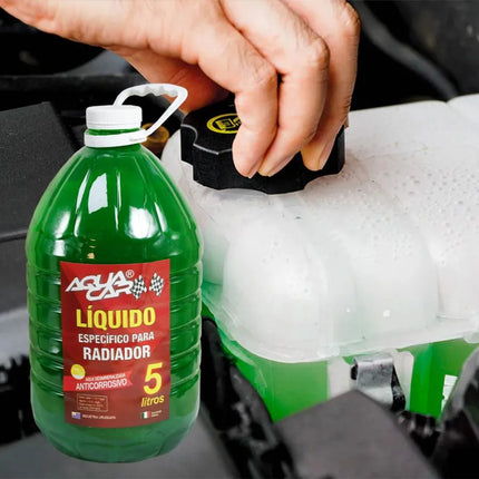 Liquido Para Radiador Color Verde 5 Litros Aquacar Verde