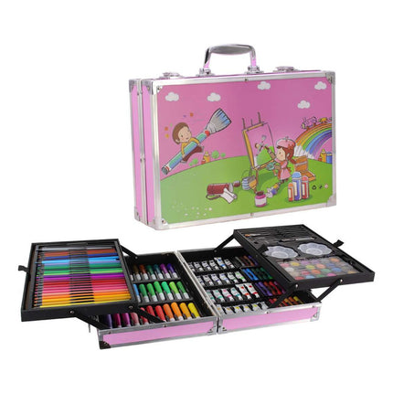 Set De Arte Infantil En Valija De Aluminio Con 145 Piezas