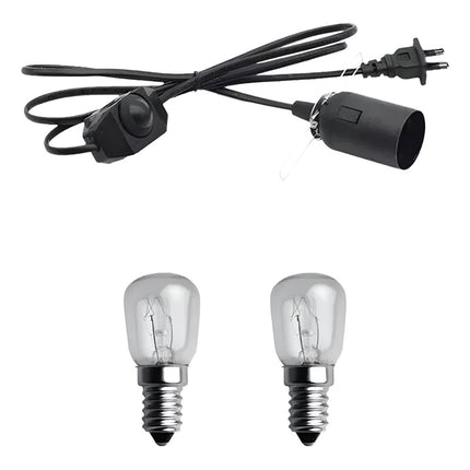 Cable Para Lampara De Sal Con Dimer + 2 Bombitas E14