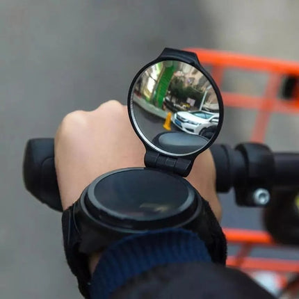 Espejo Retrovisor De Bicicleta Para Muñeca Mano Ciclismo  Negro