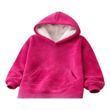 Buzo Poncho Adulto Plush Con Capucha Xxxl Fucsia