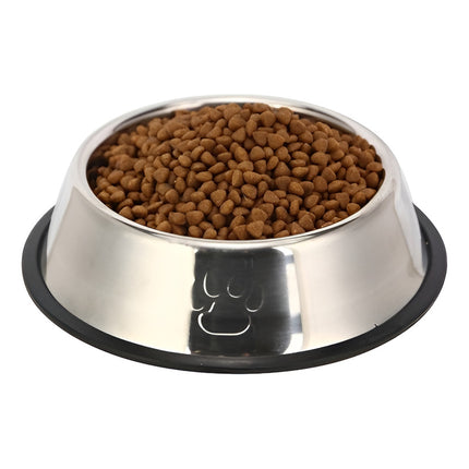 Plato Para Mascotas 22cm Acero Inoxidable  Gris