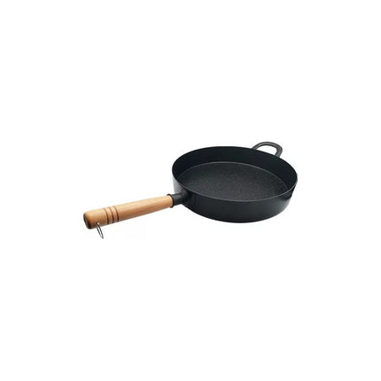 Disco Sarten Alto Cocina Fuego Leña Acero Con Mango  Negro