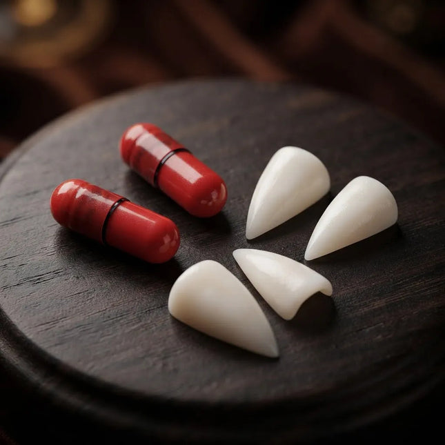 Dientes De Drácula Vampiro Halloween Blanco