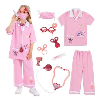 Disfraz Infantil De Veterinaria Rosa