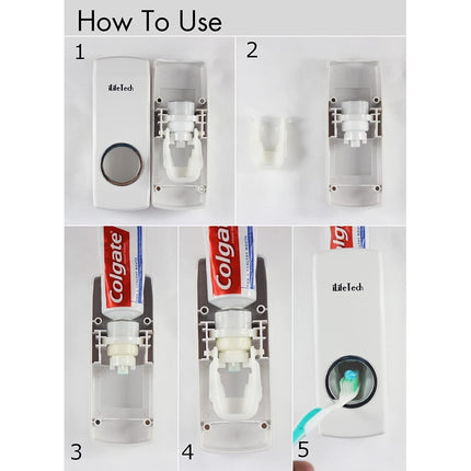 Dispensador Automatico Pasta Dental Y  Porta Cepillo