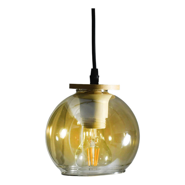 Lampara Colgar Tipo Globo De Vidrio Lh-3852 X