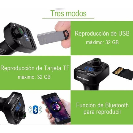 Transmisor Fm Para Auto X8 Sd/fm Bluetooth