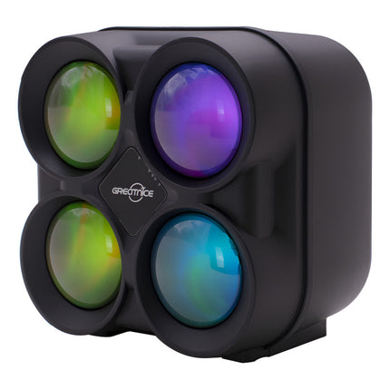 Parlante Portatil Gts-1835 3 Bt Fm Tf Rgb Negro