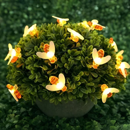 Guía Solar De Luces Led Calidas Diseño Abejas 6 Metros X