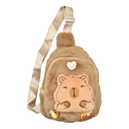 Bolso De Felpa Cruzado Carpincho Capibara Cbg01745 Violeta