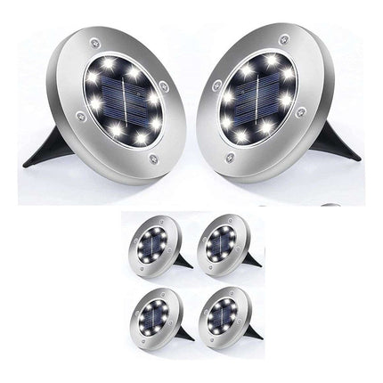 Luz Solar Para Jardin 8 Leds X4 Unidades