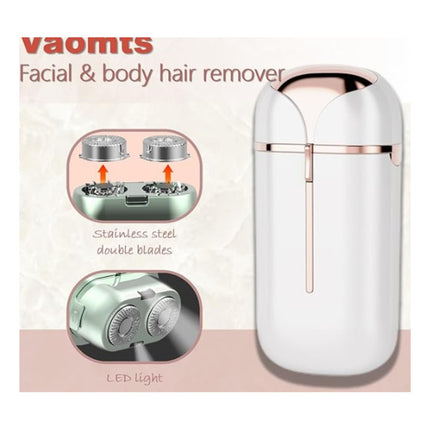 Depilador Facial Doble Para Piel Delicada C Luz Incoroporada X
