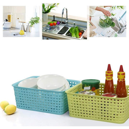 Canasto Organizador Grande Plástico Medidas 35 X 25 X 21 Cm Varios