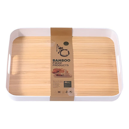 Bandeja De Bambu 26x32cm Rectangular Mediana Madera