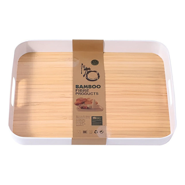 Bandeja De Bambu 26x32cm Rectangular Mediana Madera