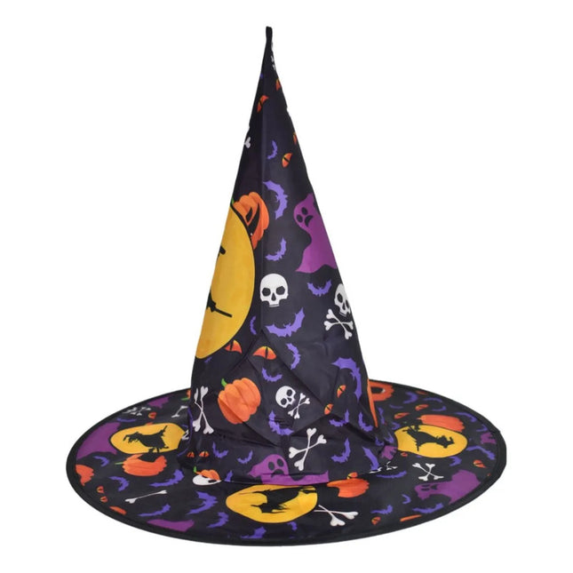 Sombrero De Bruja Halloween 38cm Violeta Cpt01069 Violeta