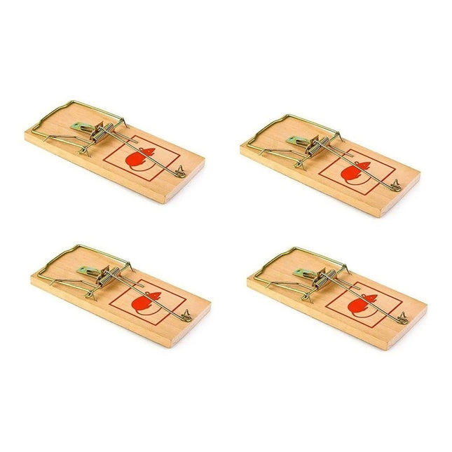 Trampa Madera  Ratones Roedores X 4 Unidades