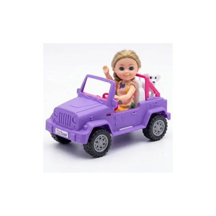 Muñeca En  Auto Con Mascota Ty372847b C