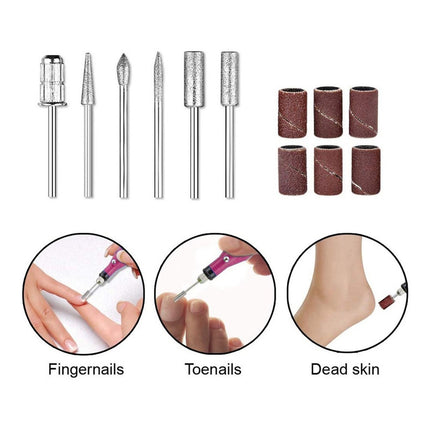 Torno Para Uñas Electrico + 6 Brocas Jt Oferta