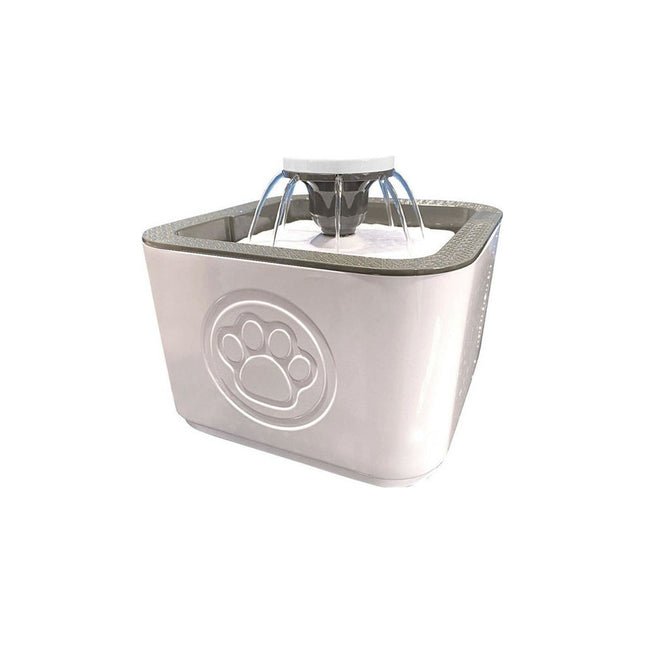 Fuente Bebedero Para Mascotas Agua Fresca Para Perro Y Gato Blanco