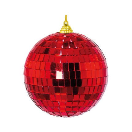 Bola  Esfera Espejos 5cm - Fiesta Pack X6 Rojo