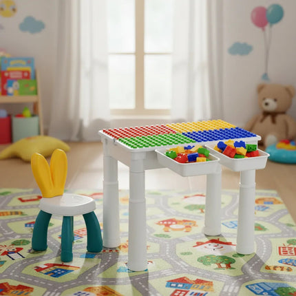 Mesa De Juegos Con Bloques Y Silla 102pcs Ty373008 102