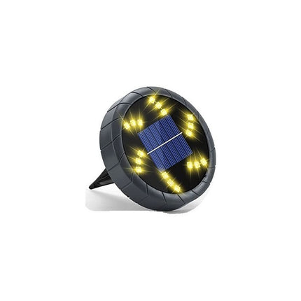 Foco Luz Solar Para Jardin Piso Embutir  18 Led Calida Cálida