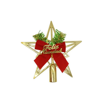 Puntero De Navidad Estrella Dorada 19x20cm Ccm00709 Dorado