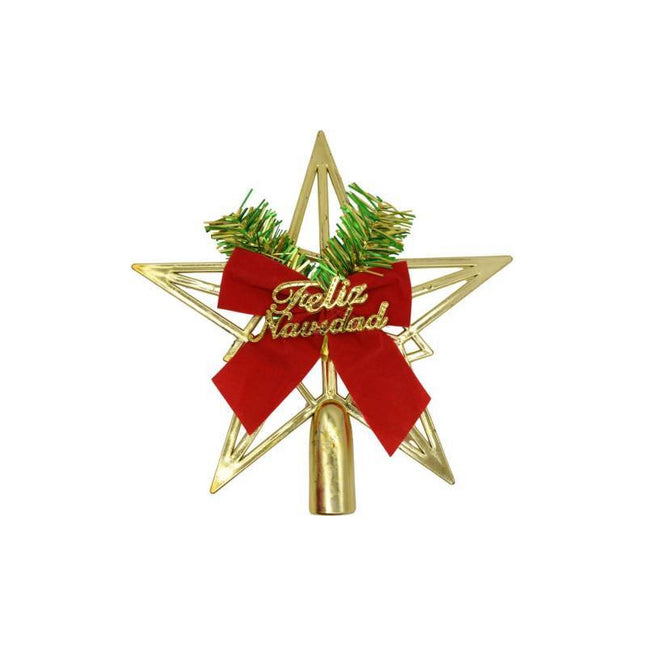 Puntero De Navidad Estrella Dorada 19x20cm Ccm00709 Dorado