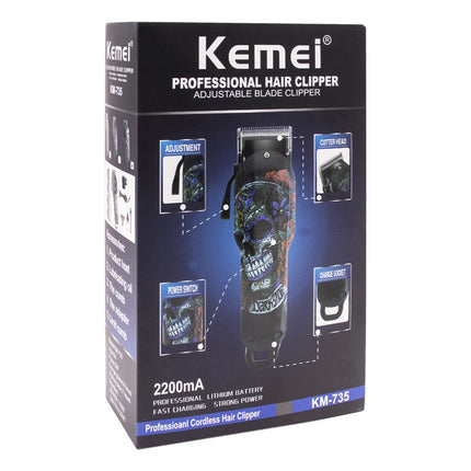 Corta Pelo Inalambrico Kemei Lfq-km-735 Diseño V
