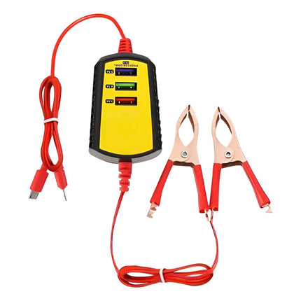 Cargador Multifuncion Con 3 Usb 2 Pinzas  Rojo