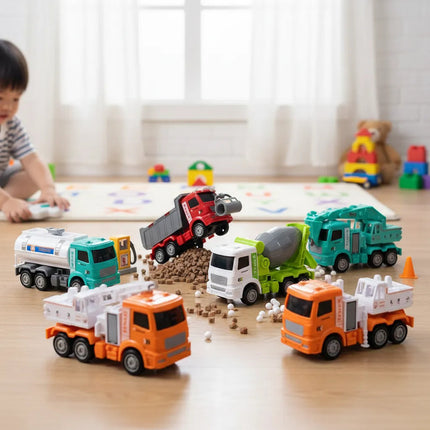 Set De Camiones De Construcción 6pcs Varios
