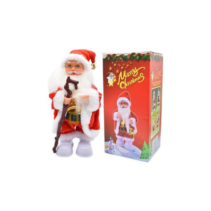 Papa Noel Con Luz Sonido Y Movimientos 27cm.ccm00693 Rojo
