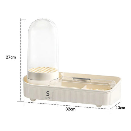 Organizador Giratorio Para Maquillajes Y Cosméticos 3 En 1 Beige