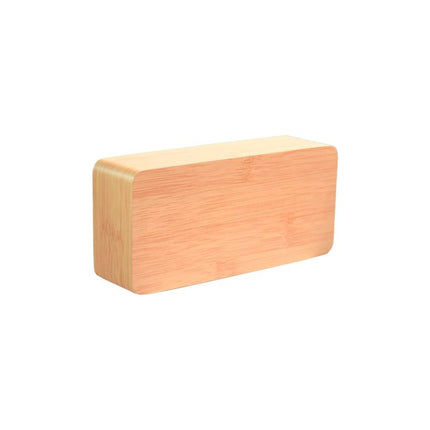 Reloj Digital Bloque De Madera Lh-4649 Marrón Claro