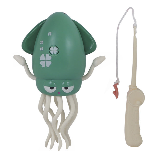 Pulpo Bailarin Con Luz Y Sonido Recargable Caña De Pescar Pulpo Verde