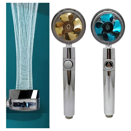 Duchero Con Ventilador Alta Presión Rotación 360°  Plateado