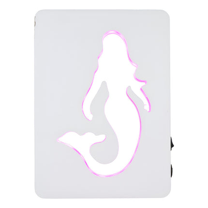 Veladora Led Sirena De Madera 20 X 14 Cm V
