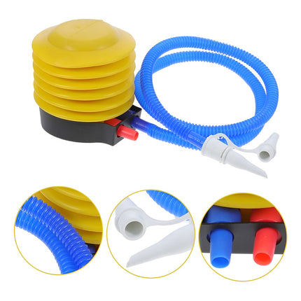Inflador Manual Con Boquillas 10x7cm. Azul