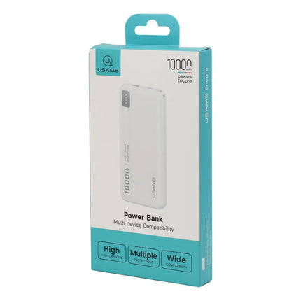 Power Bank Usams 10000mah Usb + Tipo C Blanco (jtusams009) Blanco