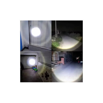 Linterna Led Super Potente Táctica Recargable Usb Blanco Negro