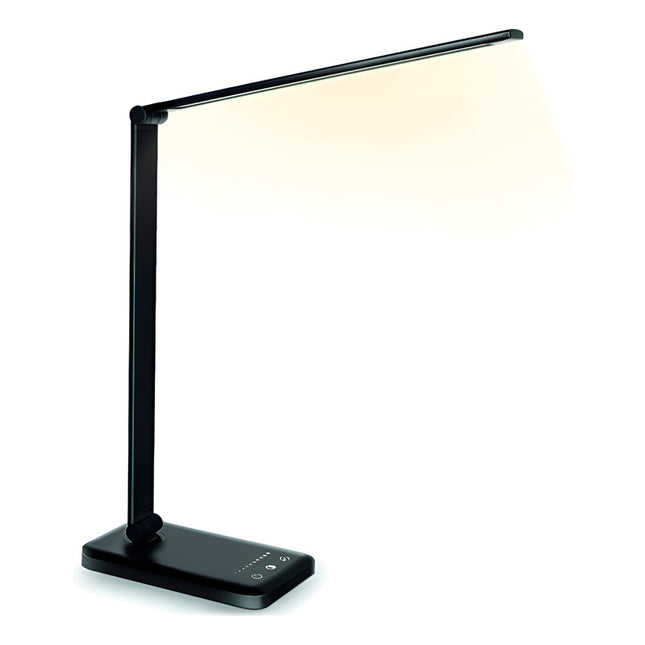 Lampara De Escritorio Led C/cargador Qi Negra Negro