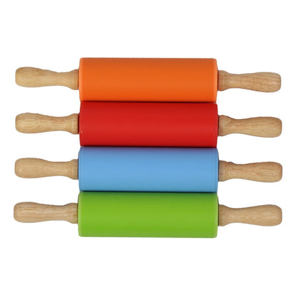 Rodillo Para Amasar De Madera Y Silicona Jkc88032 Varios
