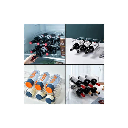 Porta Botellas Bandeja Para Botellas Refrigerador Apilables B