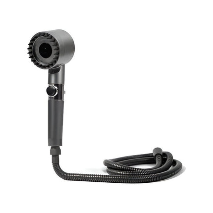 Duchero Ducha Manguera Y Soporte Con Prezurizado Negro Negro Liso