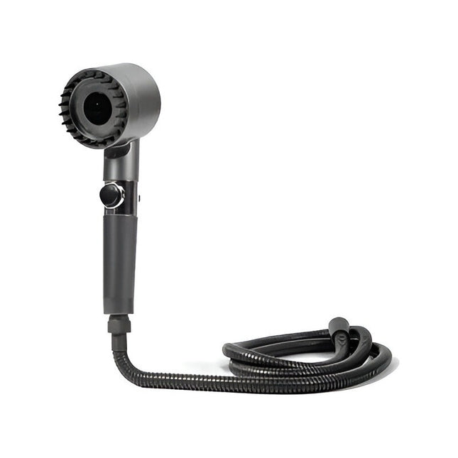 Duchero Ducha Manguera Y Soporte Con Prezurizado Negro Negro Liso