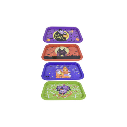 Bandeja Para Dulces Con Diseños De Halloween En Metal Varios