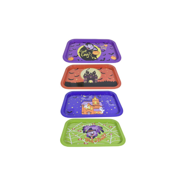 Bandeja Para Dulces Con Diseños De Halloween En Metal Varios